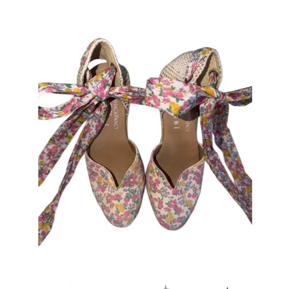 Manebi X Love Shack Fancy Heart Shaped Wedge Fruity Punch Size 36/ US 6